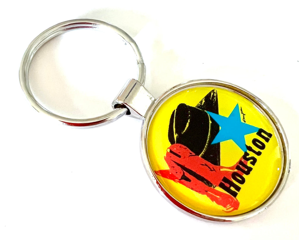 Houston Texas Keychain Boots Cowboy Hat