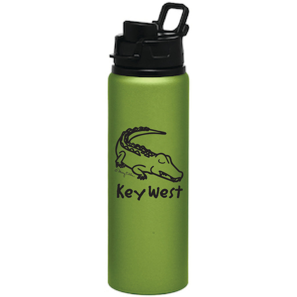 Key West Alligator 25 Oz Green Water Bottle