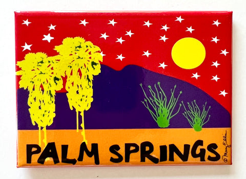 Palm Springs Night Mountains Magnet