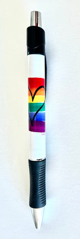 Rainbow Heart Grip Pen Pride