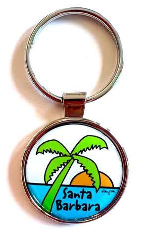 Santa Barbara Keychain Sunset Palm