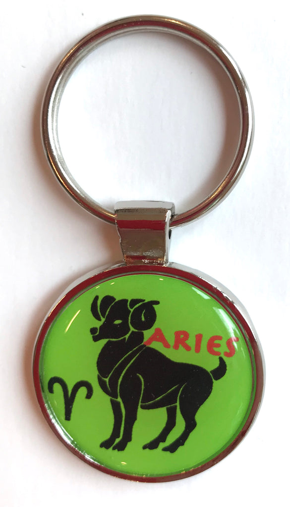 Zodiac Aries Dome Keychain