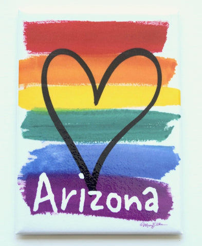 Arizona Magnet Rainbow Pride Heart
