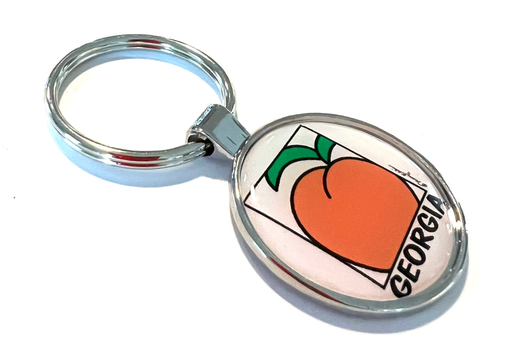 Atlanta Georgia Keychain Peach