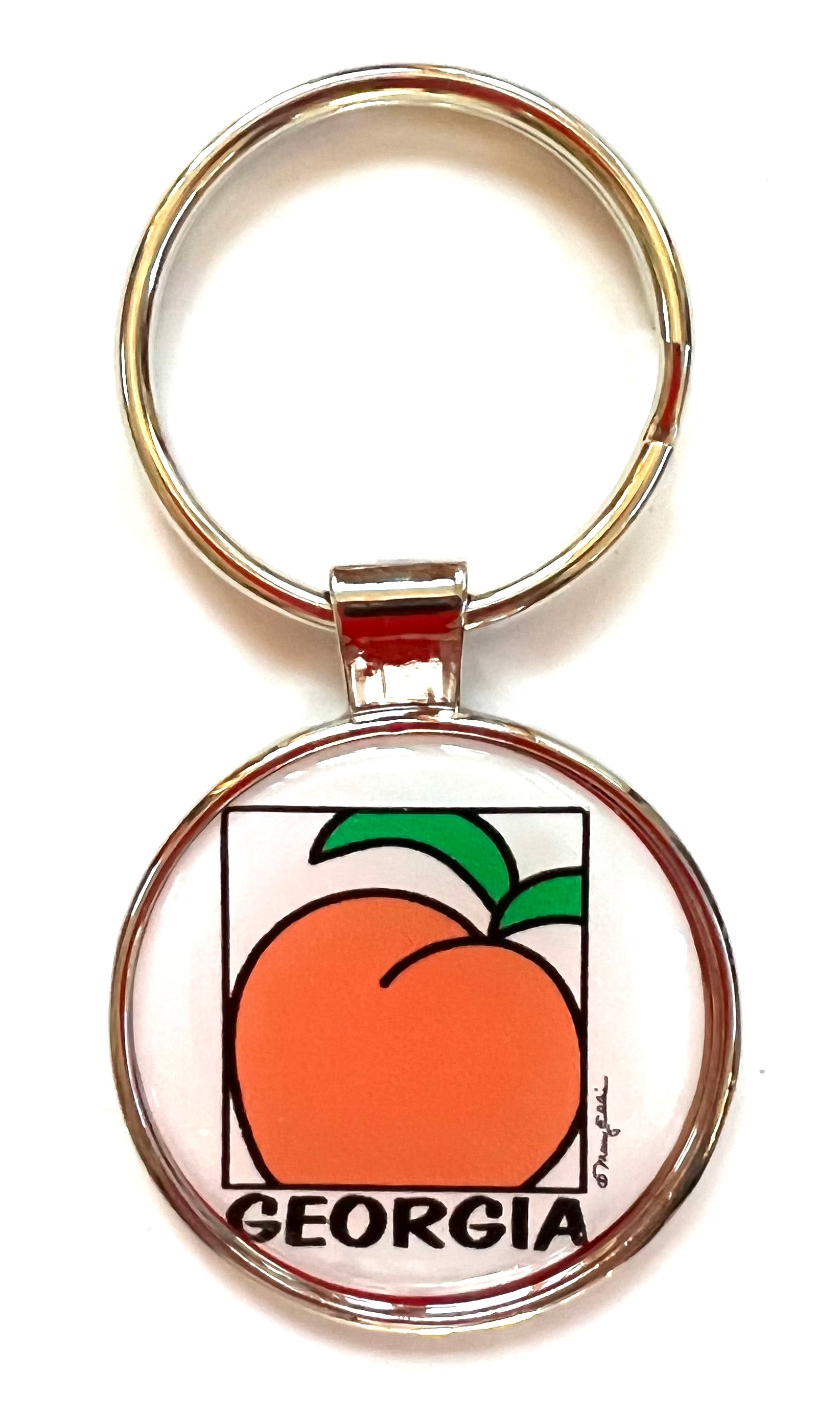 Atlanta Souvenir Magnet with Floating Peach