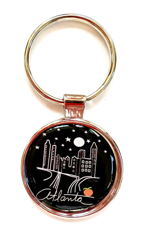 Atlanta Georgia Keychain Night Skyline