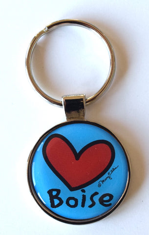 Boise Idaho Keychain Heart