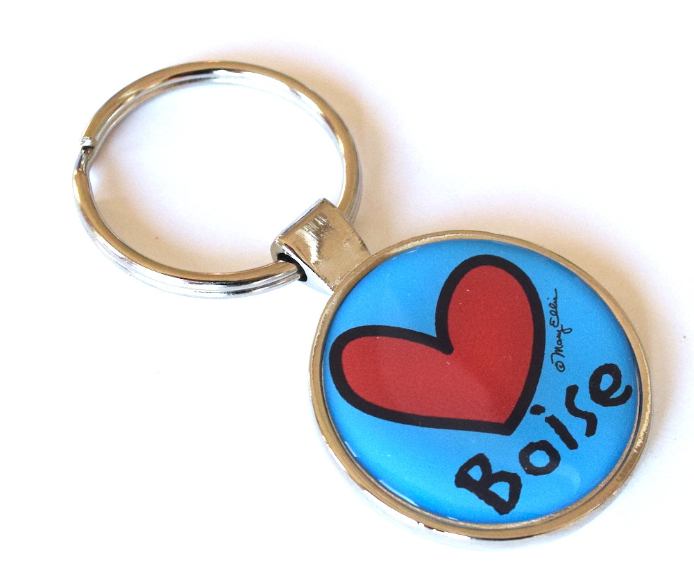 Boise Idaho Keychain Heart