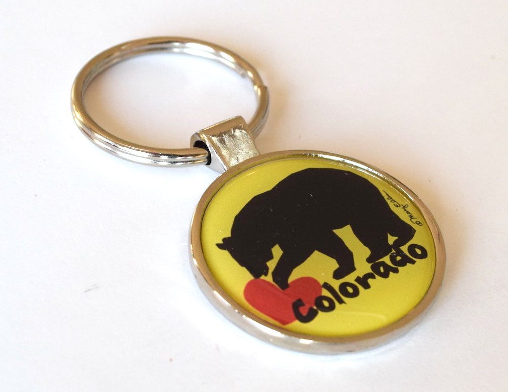 Colorado Keychain Bear Heart