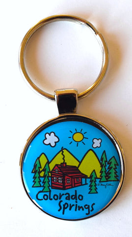 Colorado Springs Keychain Cabin