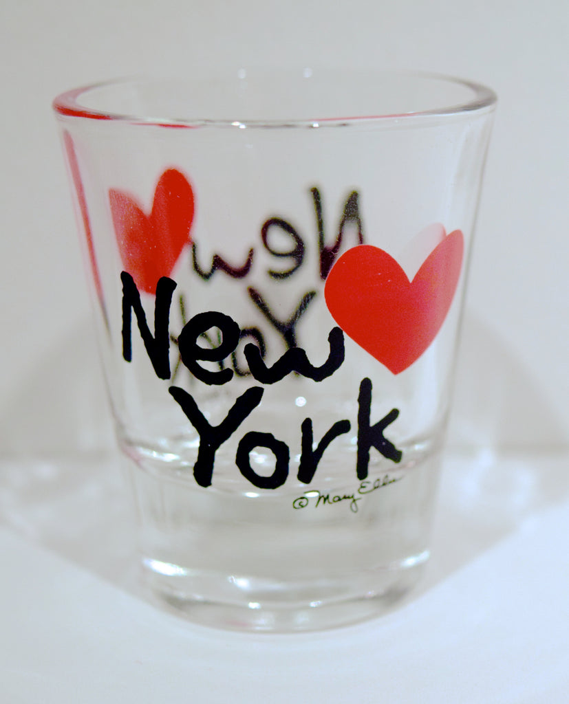 New York Shot Glass Heart