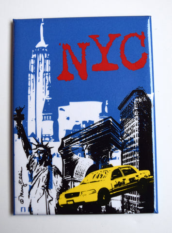New York City Flying Taxi Magnet