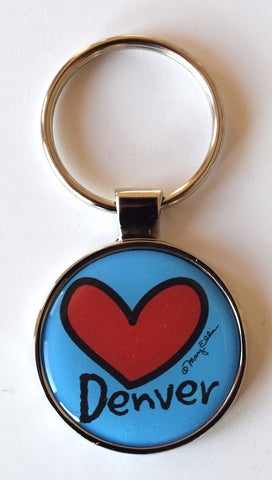 Denver Colorado Keychain Heart