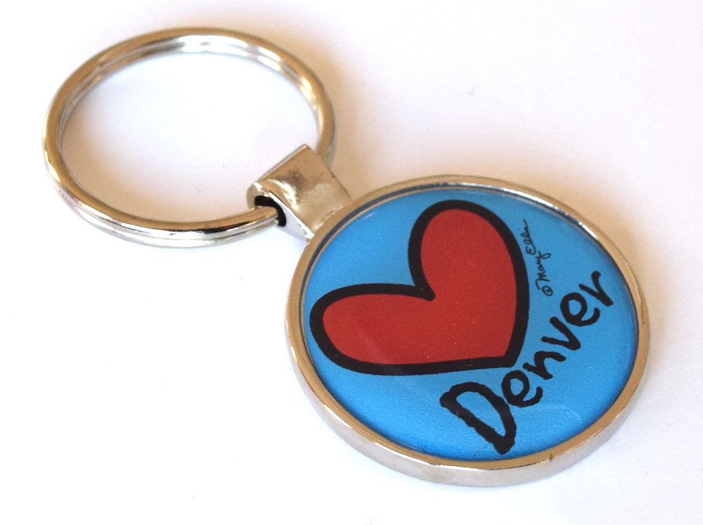 Denver Colorado Keychain Heart