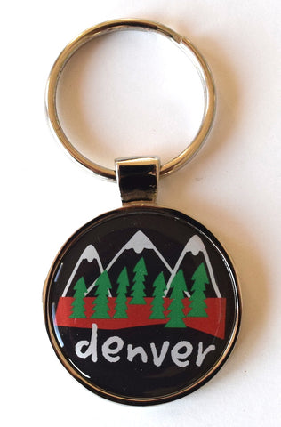 Denver Colorado Keychain Mountains