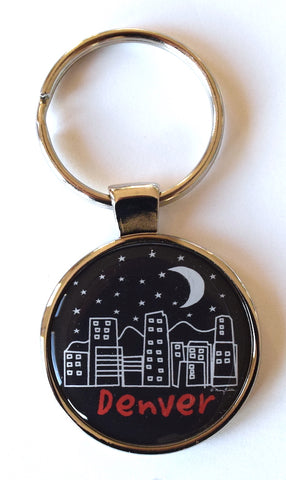 Denver Colorado Keychain Skyline