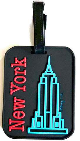 Empire State Black 3-D Luggage Tag
