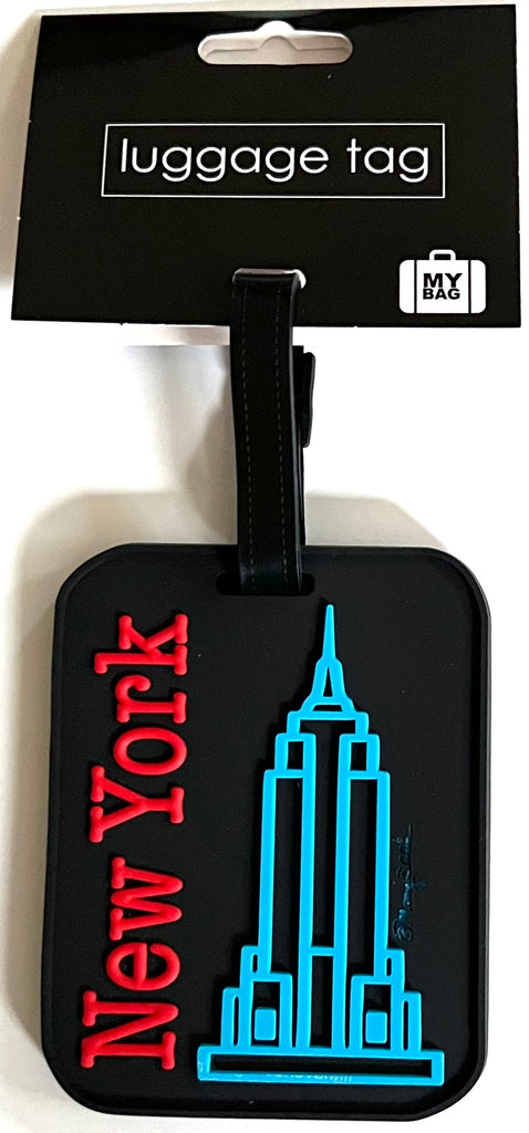 Empire State Black 3-D Luggage Tag