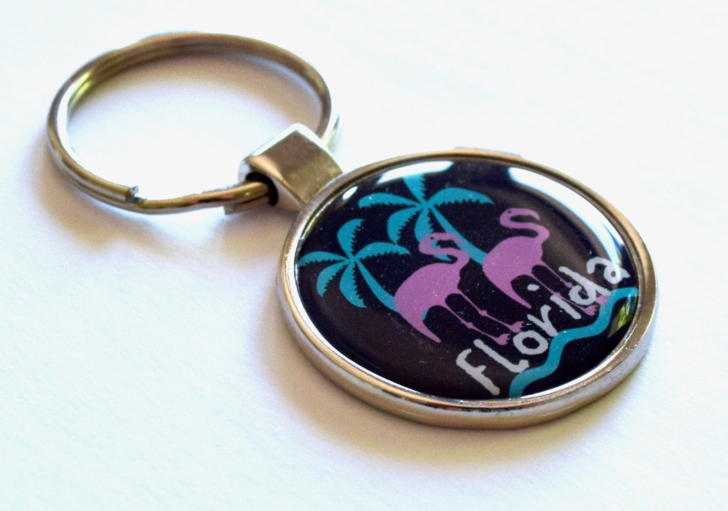 Florida Keychain Flamingos