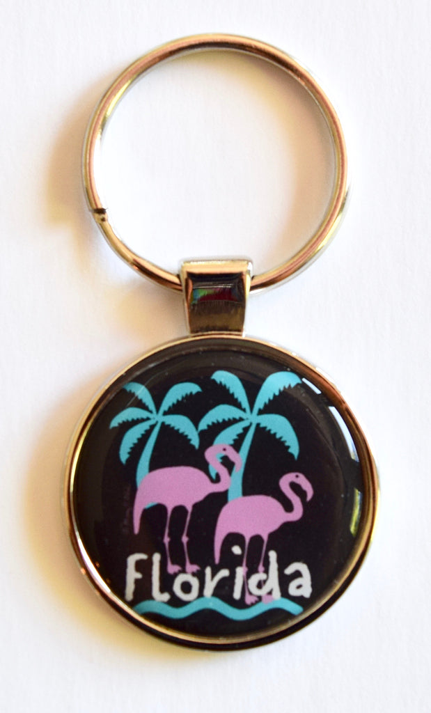 Florida Keychain Flamingos