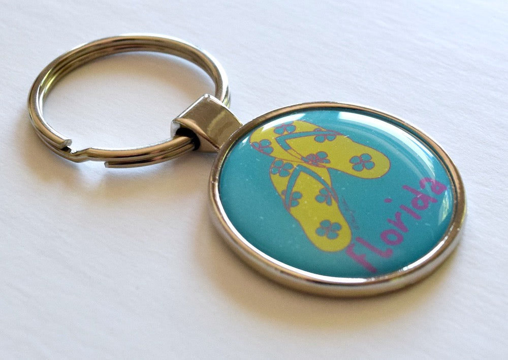 Florida Keychain Flip Flops