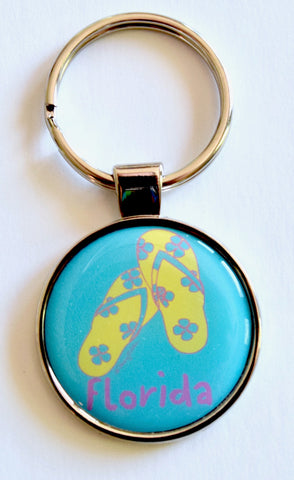 Florida Keychain Flip Flops
