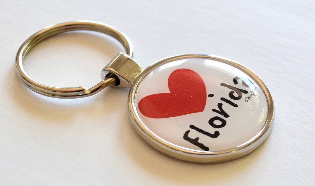Florida Keychain Heart