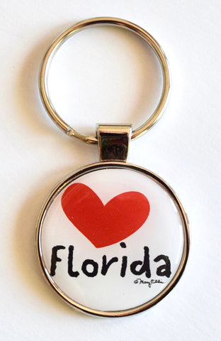 Florida Keychain Heart
