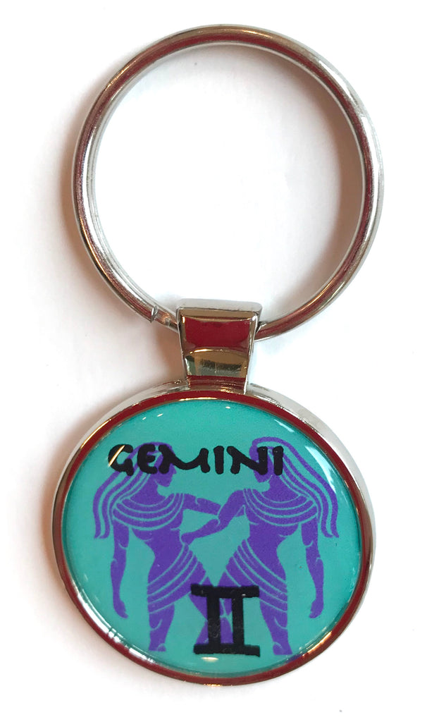 Zodiac Gemini Dome Keychain