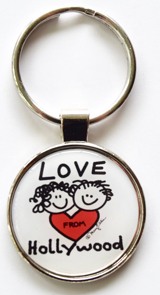 Hollywood Los Angeles Keychain Love From