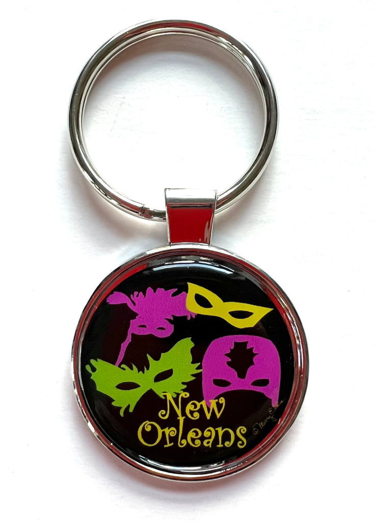 New Orleans Keychain Mardi Gras Masks