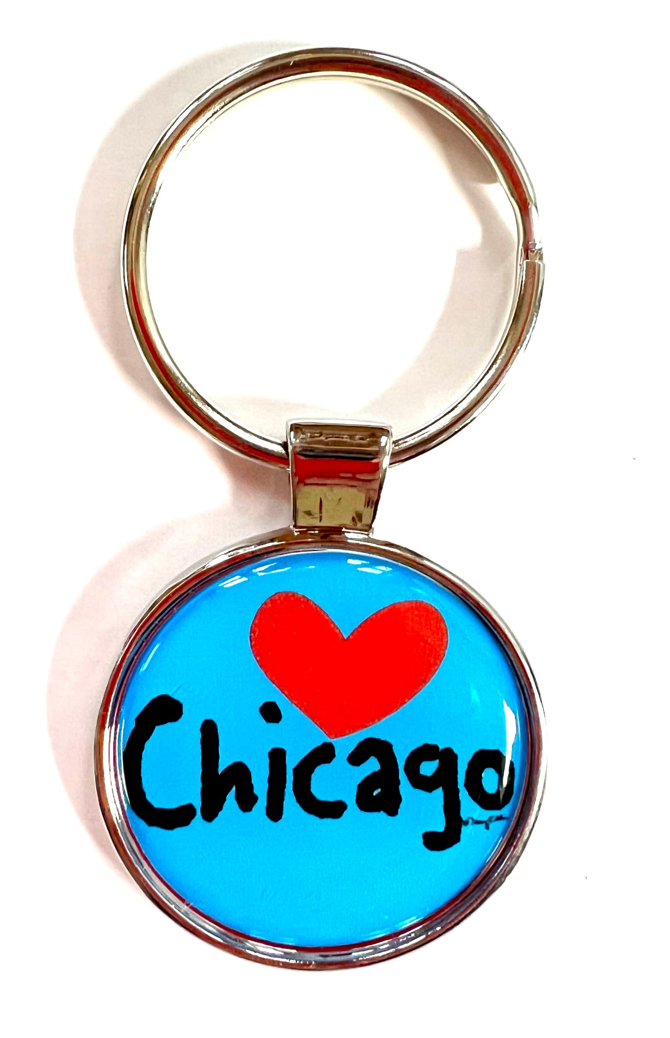 CHICAGO SOUVENIR PEWTER KEY CHAIN, MAGNET SET - Great Chicago Gifts