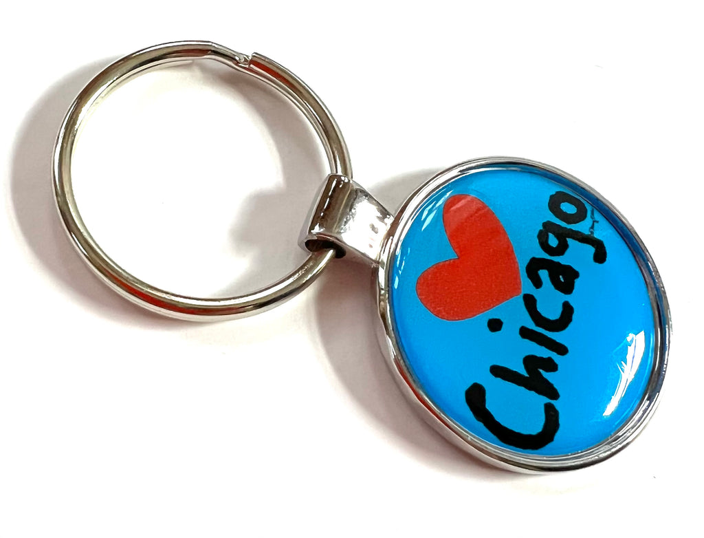 Chicago Heart Keychain