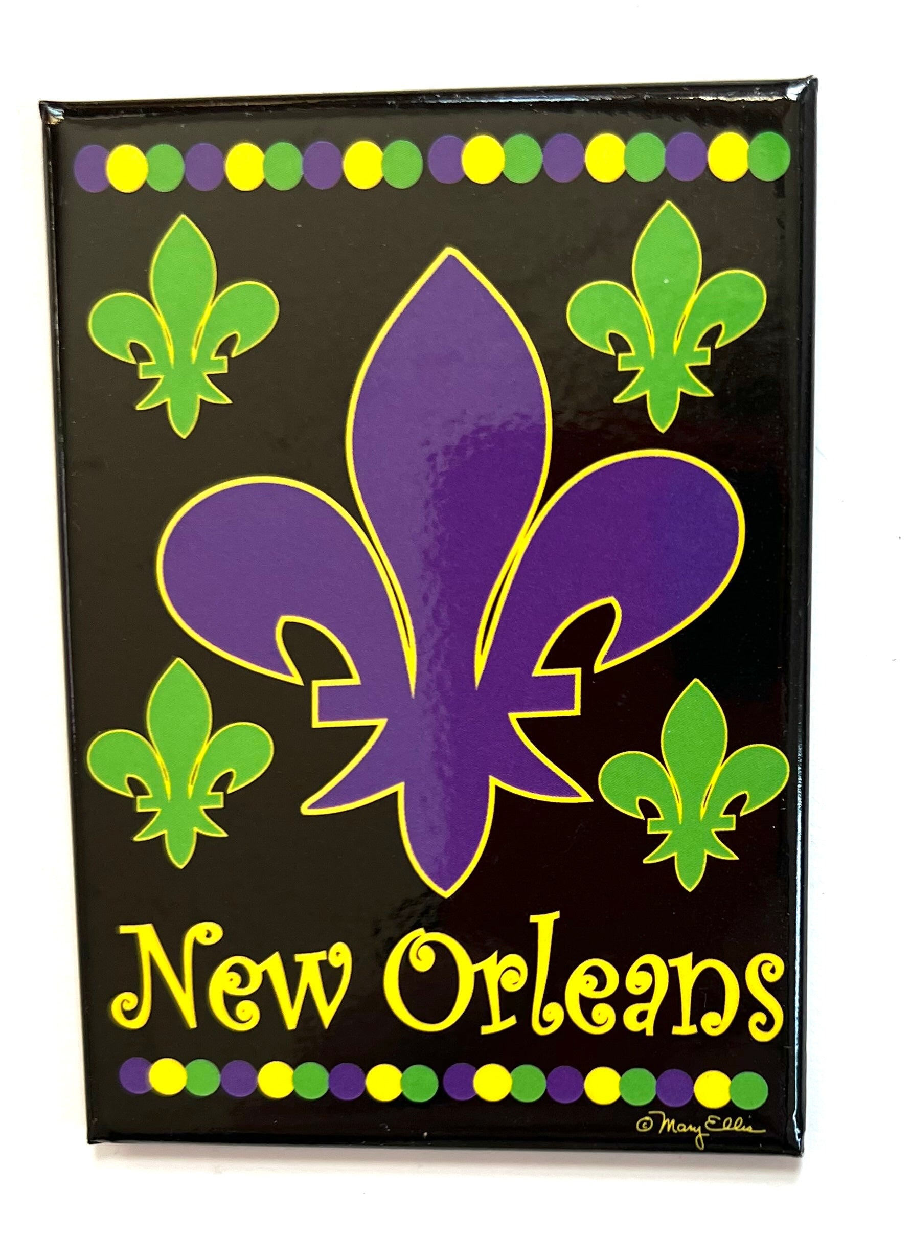 New Orleans Saints Gold Blooded Fleur De Lis bleeding Type round Die-cut  MAGNET