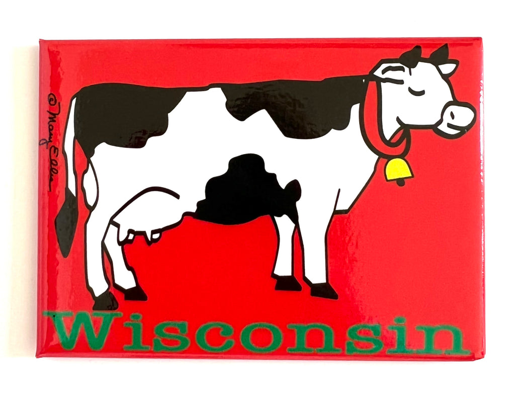 Wisconsin Cow Magnet