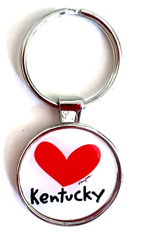 Kentucky Heart Keychain
