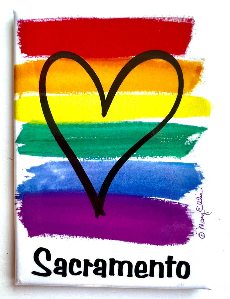 Sacramento California Rainbow Heart