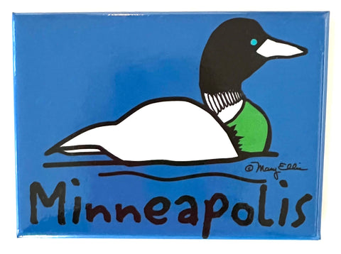 Minneapolis Magnet Loon Blue