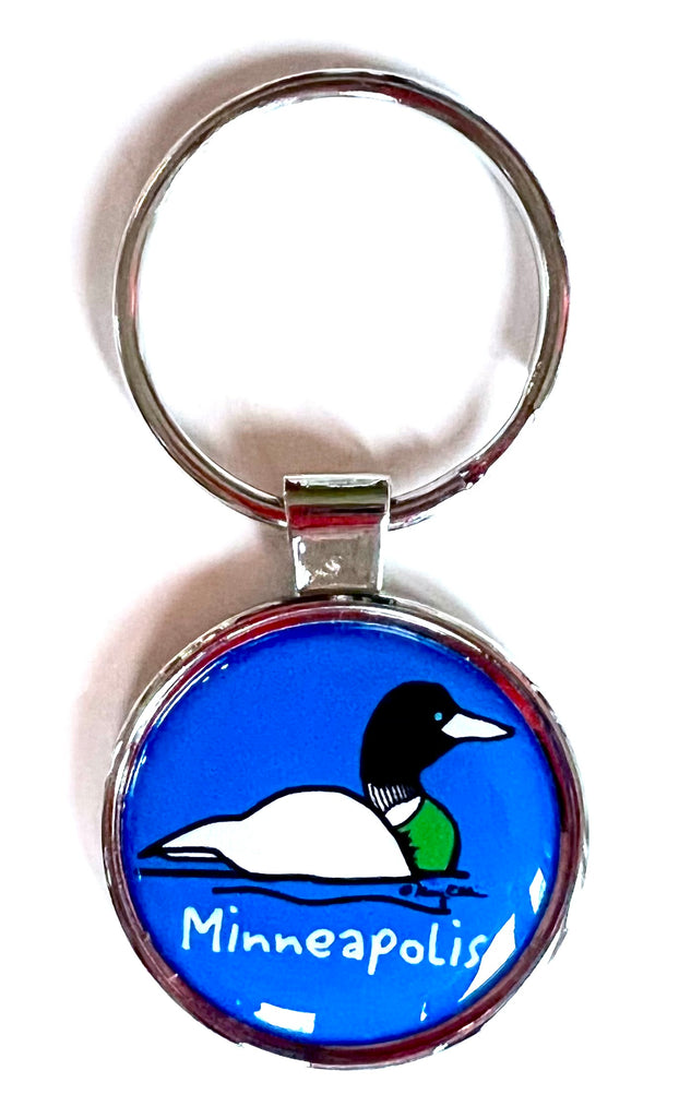 Minneapolis Keychain Loon Blue