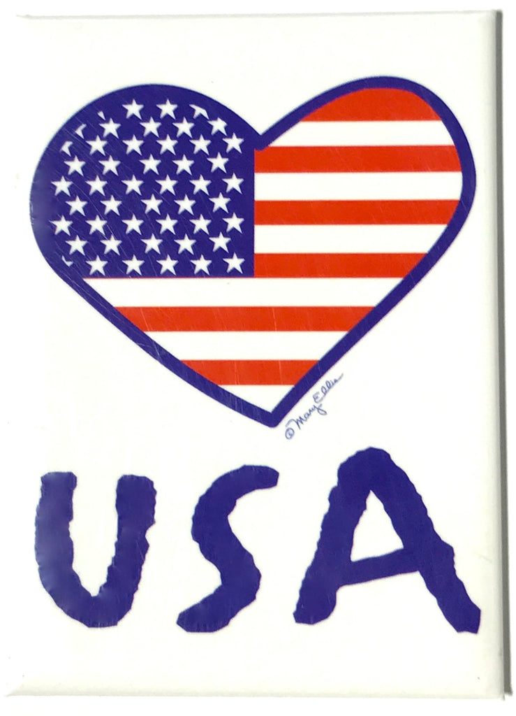 USA Heart Magnet