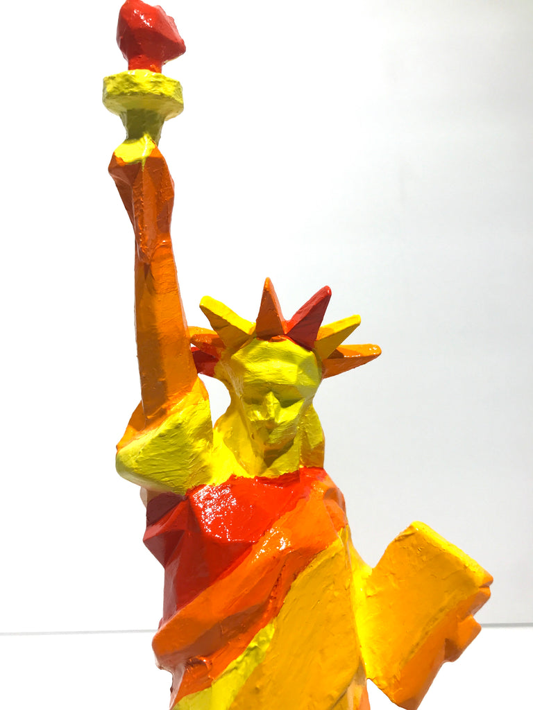 Hand Painted 10" Statue Of Liberty Sculpture Sunshine Liberty