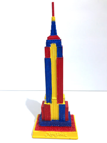 Hand Painted 8" Empire State Building Sculpture Primary Colors