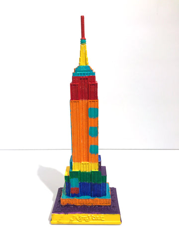 Hand Painted 8" Empire State Building Sculpture Abstract