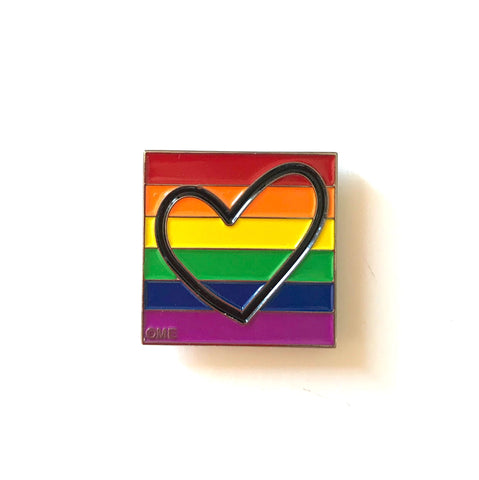 Rainbow Heart Enamel Pin
