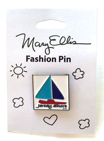 Jersey Shore Enamel Pin Sailboat