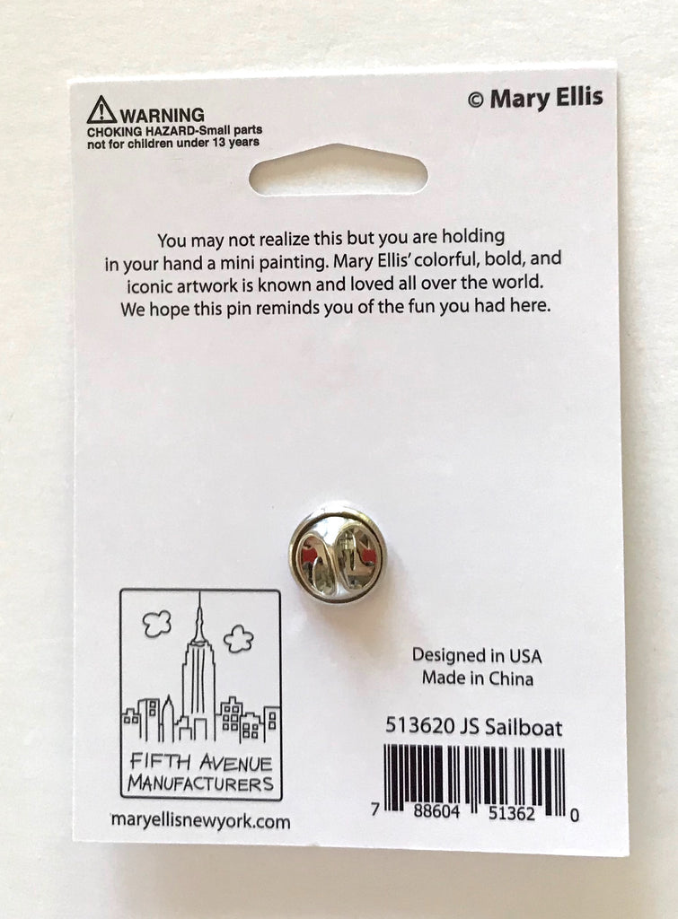 Jersey Shore Enamel Pin Sailboat
