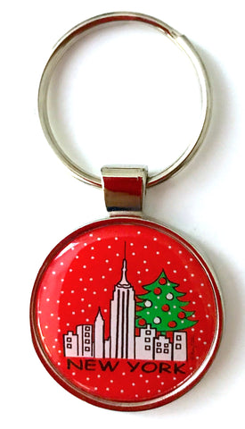 New York Christmas Keychain