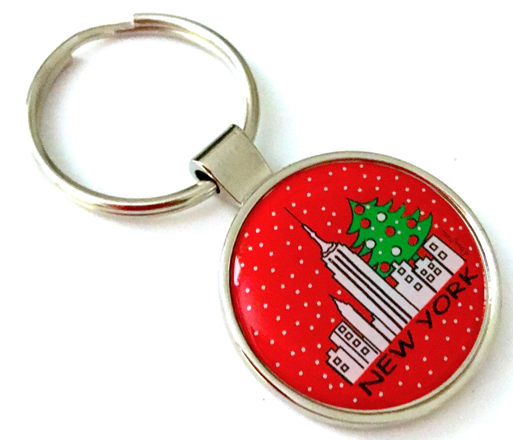 New York Christmas Keychain