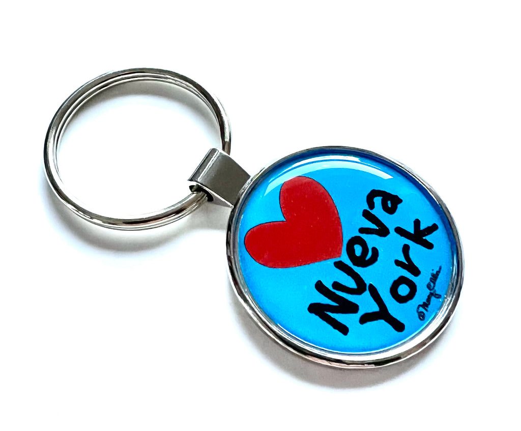 New York Keychain Nueva York Blue