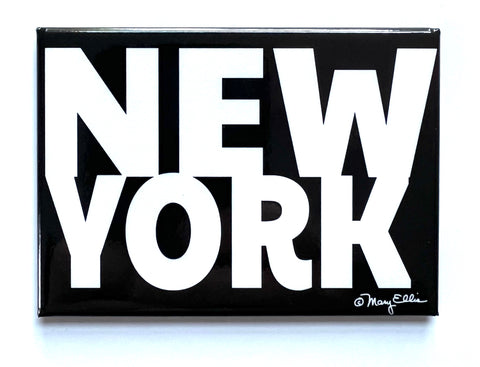 New York Magnet Graphic Text